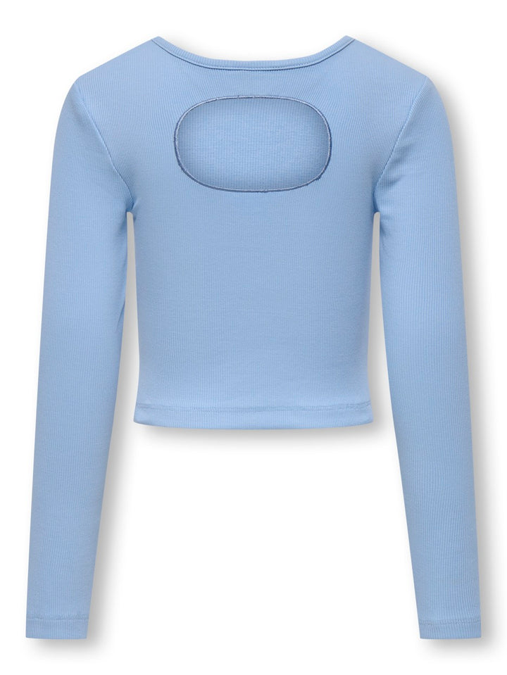 Kids Only Nessa top l/m lichtblauw – meisjes