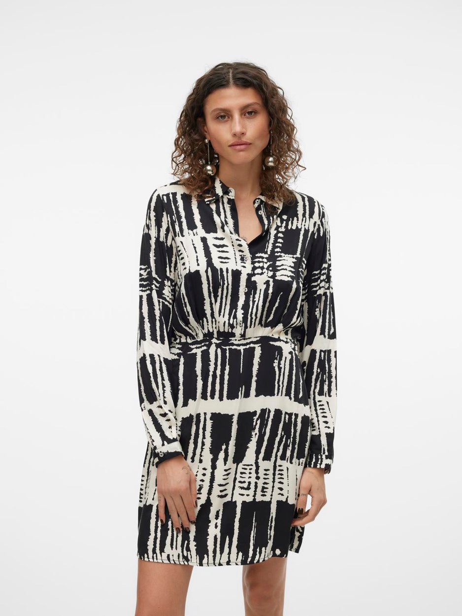 VERO MODA 10314848 Cindy jurk kort dames zwart dessin