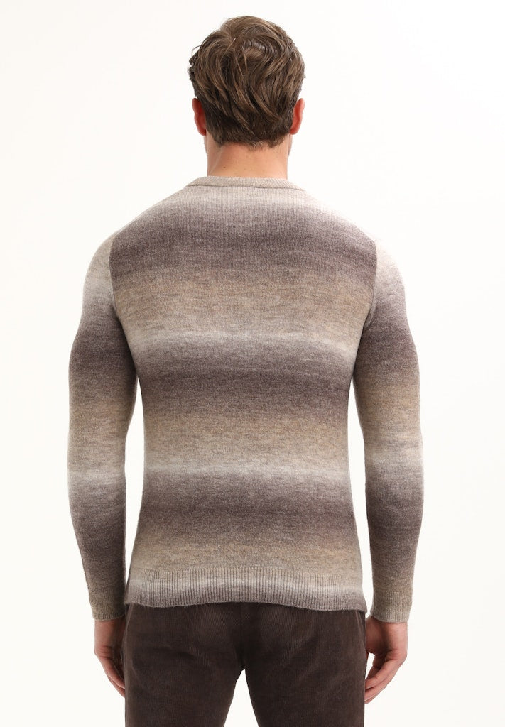 Gabbiano men 615773 trui heren bruin dessin
