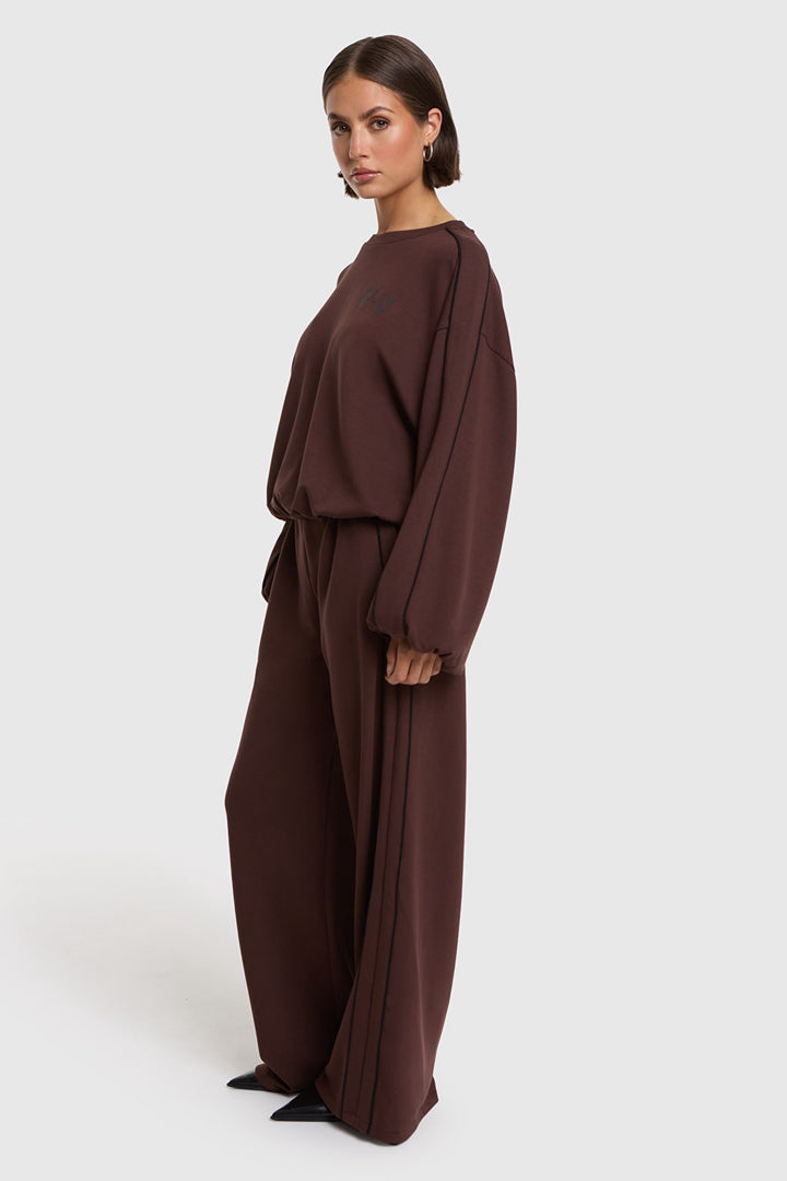 Alix the label lange broek bruin – dames