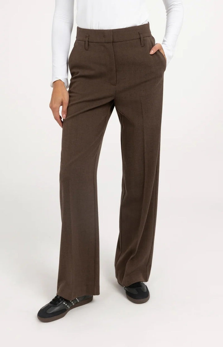 YAYA Women 01-301296-610 lange broek dames bruin melee