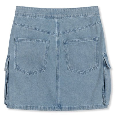 Refined department kort denim rok – dames - Blue Denim