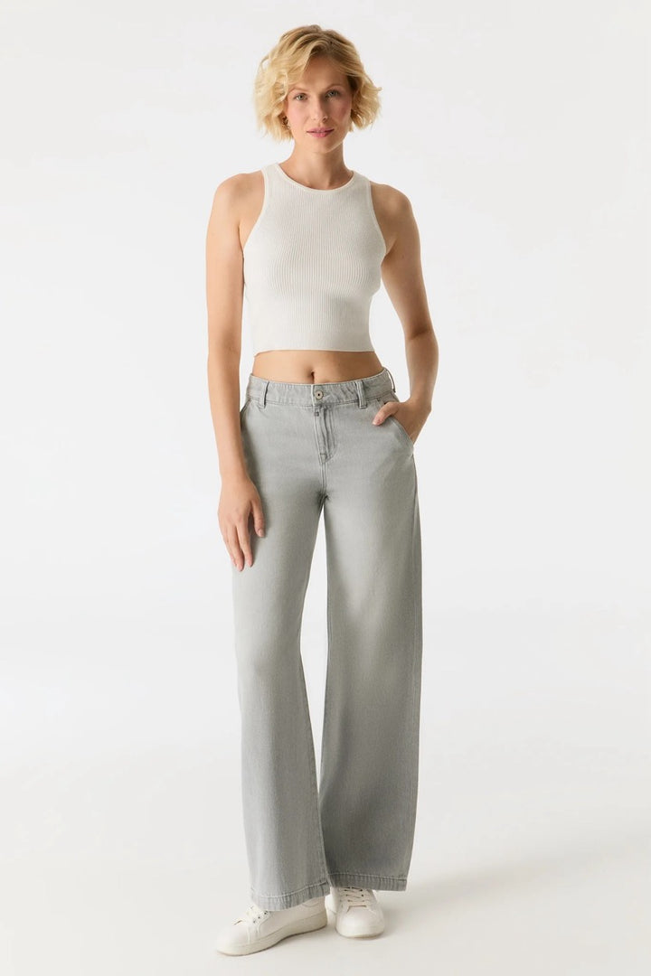 COJ Maxine jeans loose fit dames – grey denim - L32