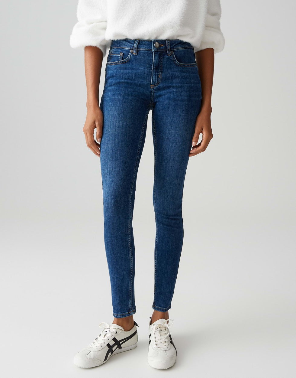 Opus Elma jeans regular-straight fit dames - blue denim - L30