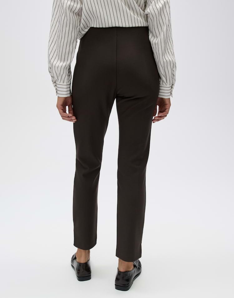 Opus Elvina night 10496113710106 lange broek zand – dames - Bruin