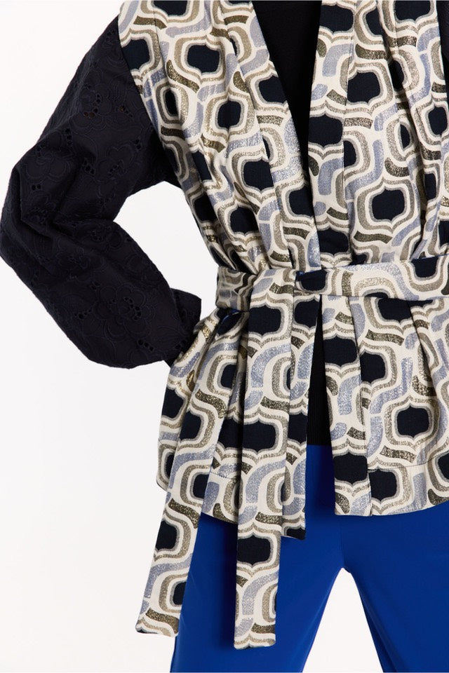 Studio Anneloes Nona gilet dames blauw dessin