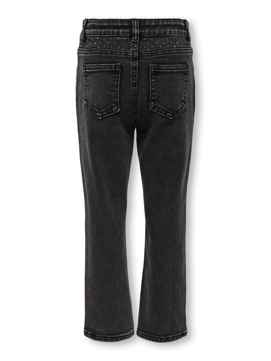 Kogemily St Rhinestone Dnm - Black Denim