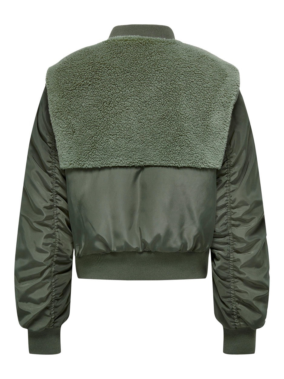 Kogemmy Nylon Fleece Mix Bomber Cp - Olijf