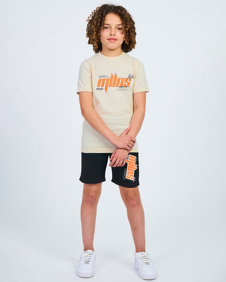 Malelions Junior Font T-shirt - Beige