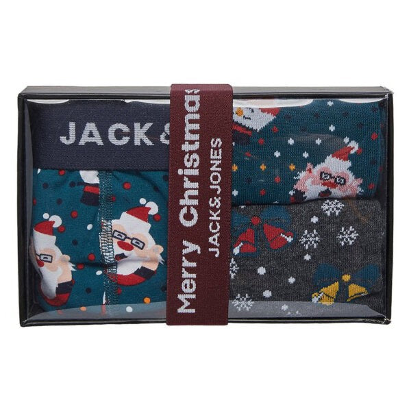 Jacgreen Xmas Giftbox Jr Boxer En Sokken - Groen Dessin