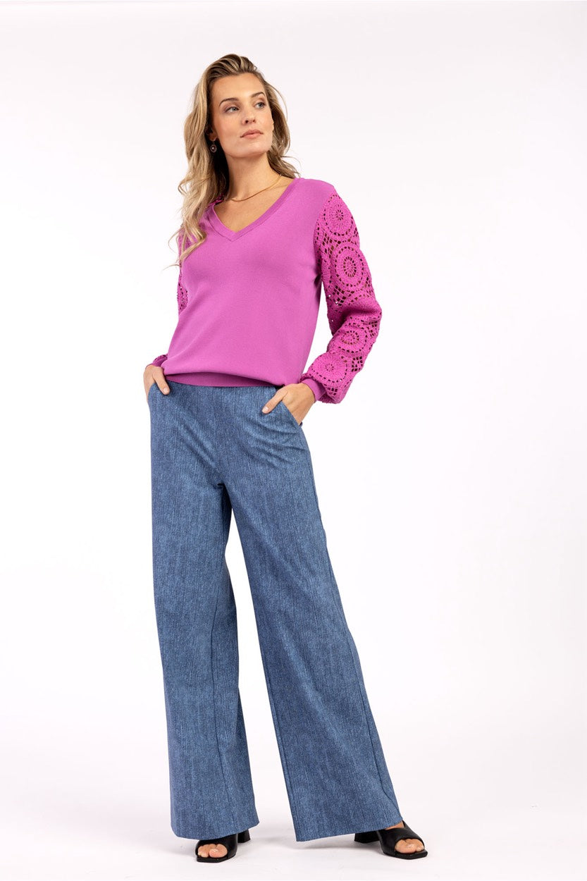 Lexie Jeans Trousers - Blue Denim