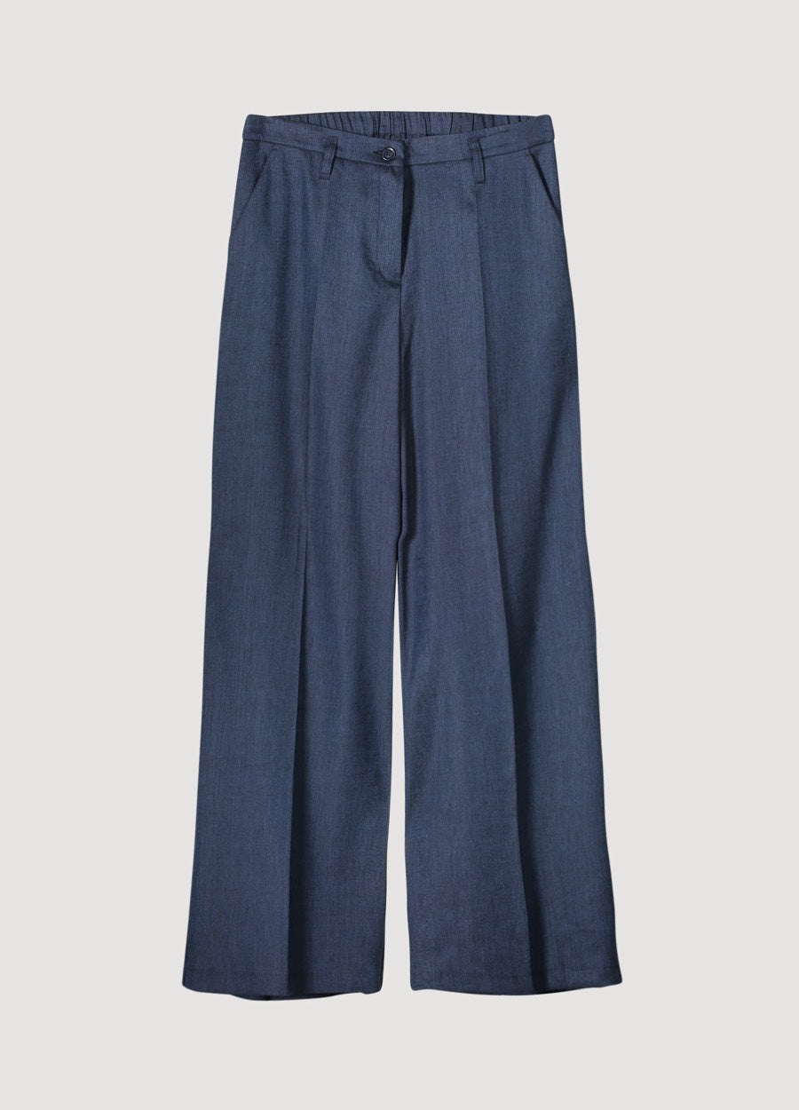 Trousers Linen Blend - Navy