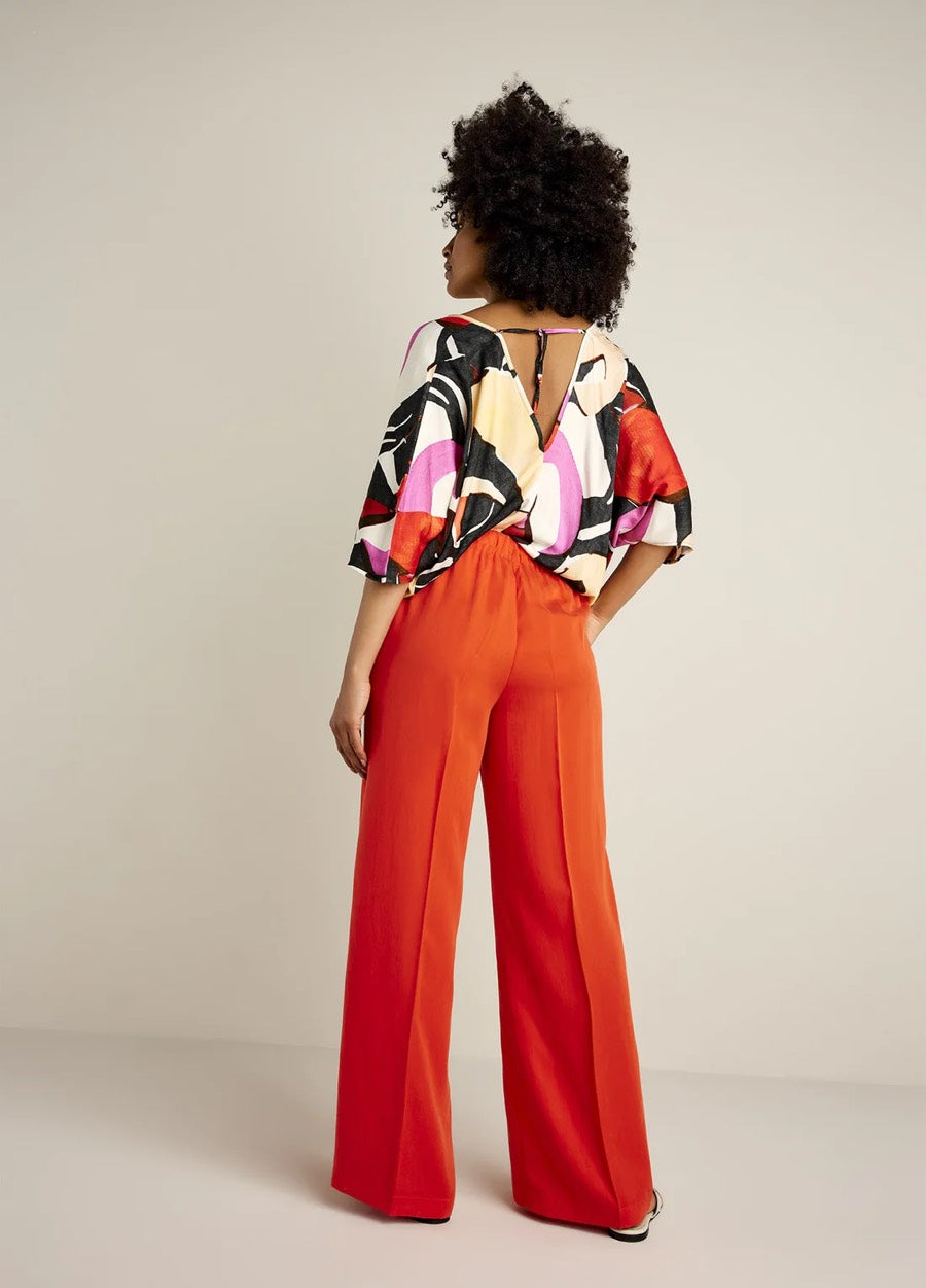 Trousers Tencel - Koraal Rood