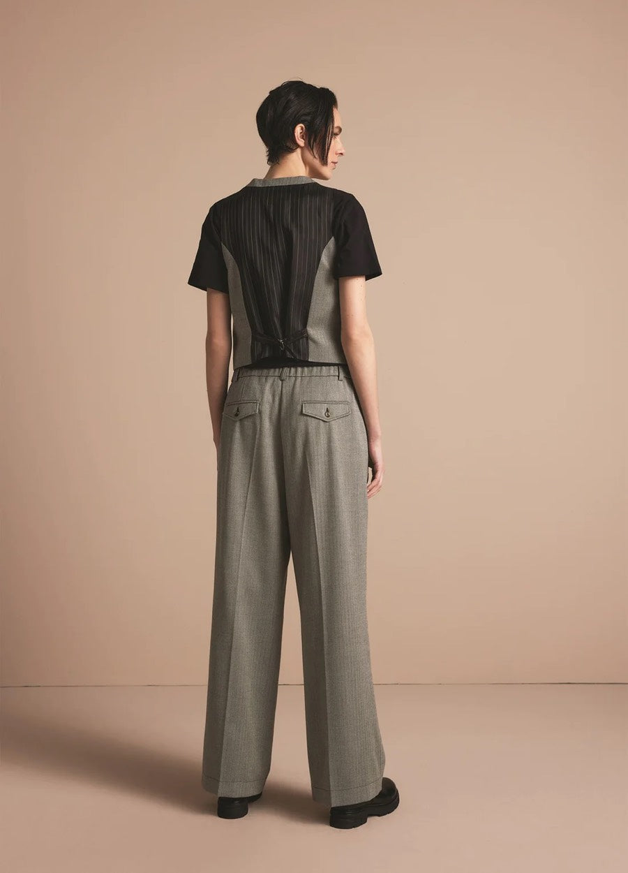 Trousers Herringbone - Grijs Dessin