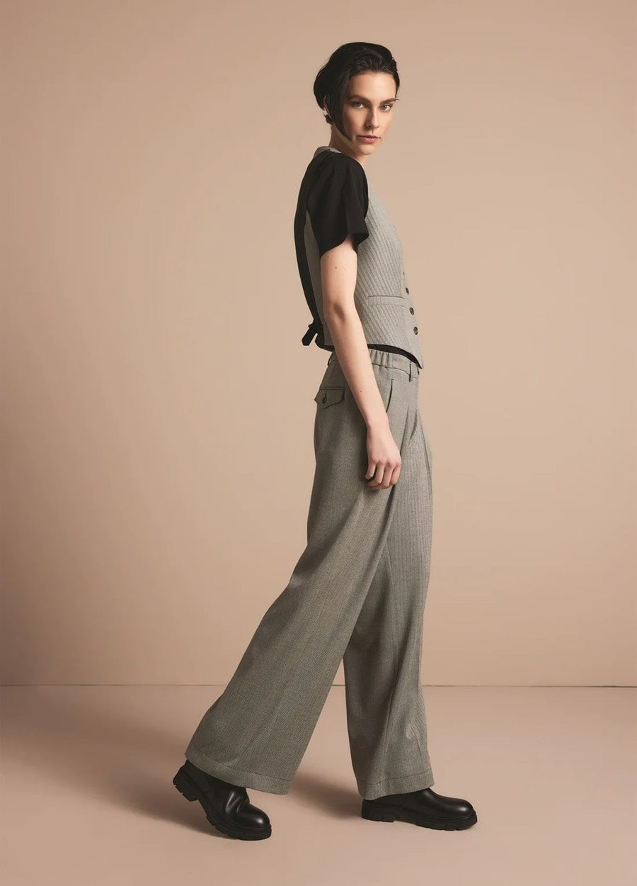 Trousers Herringbone - Grijs Dessin