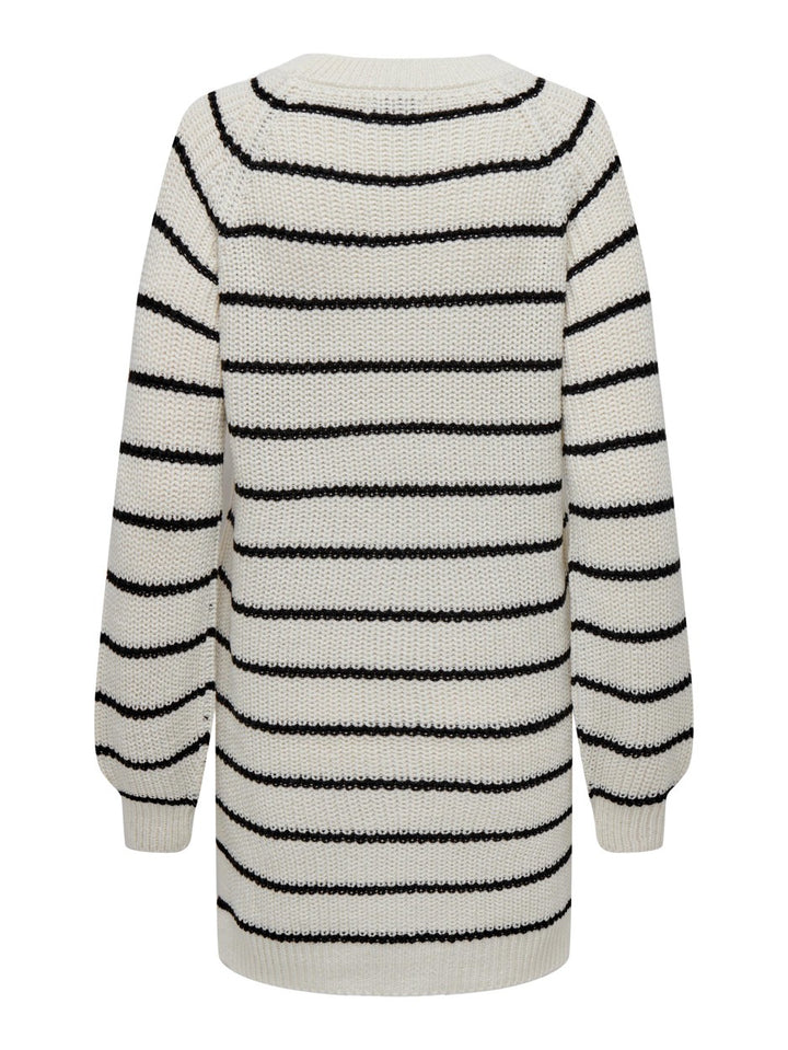 Jdyjusty L/s Long Raglan Stripe Pul - Ecru Dessin