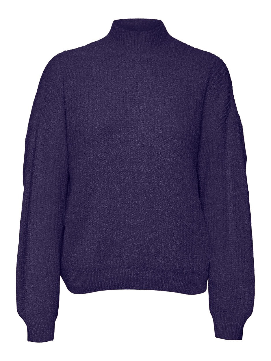 Vmkaia Ls Highneck Pullover Bf - Blauw