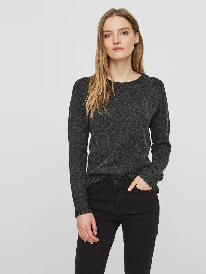 Vmdoffy Ls O-neck Blouse Ga Noos. - Zwart