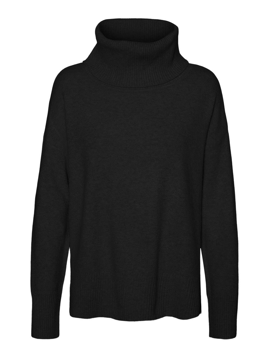 Vmdoffy Ls Cowlneck Blouse Ga Noos - Zwart Dessin