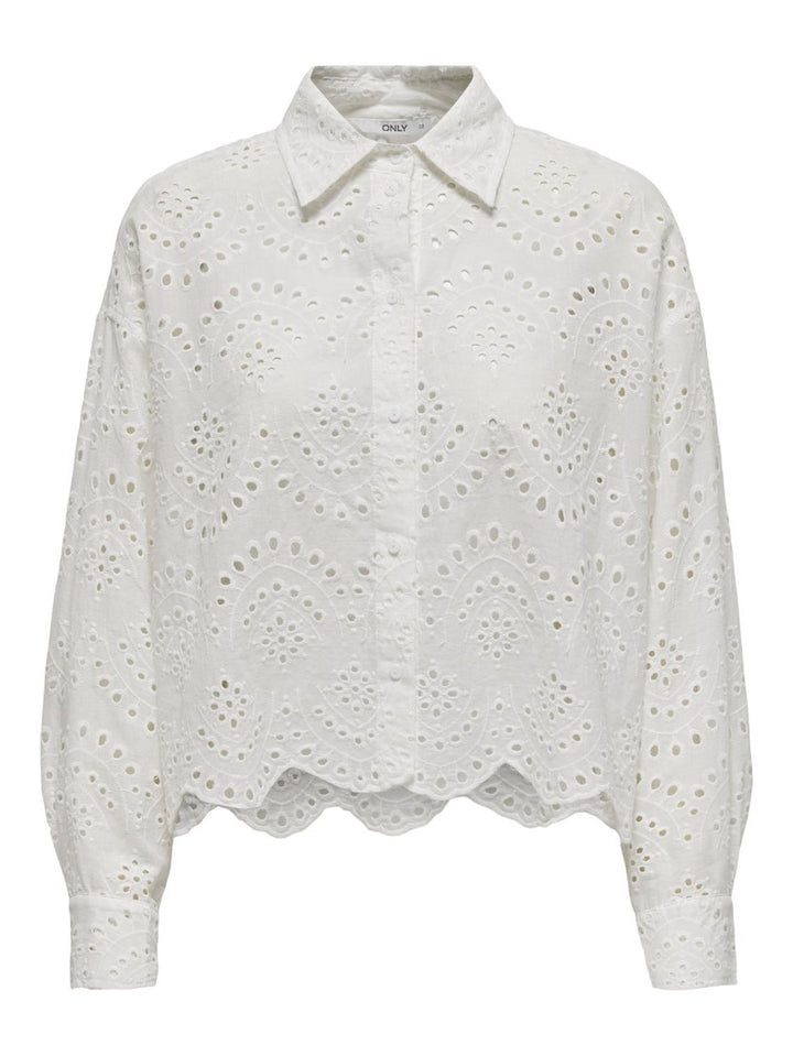 Onlvalais L/s Shirt Wvn Noos - Off-white