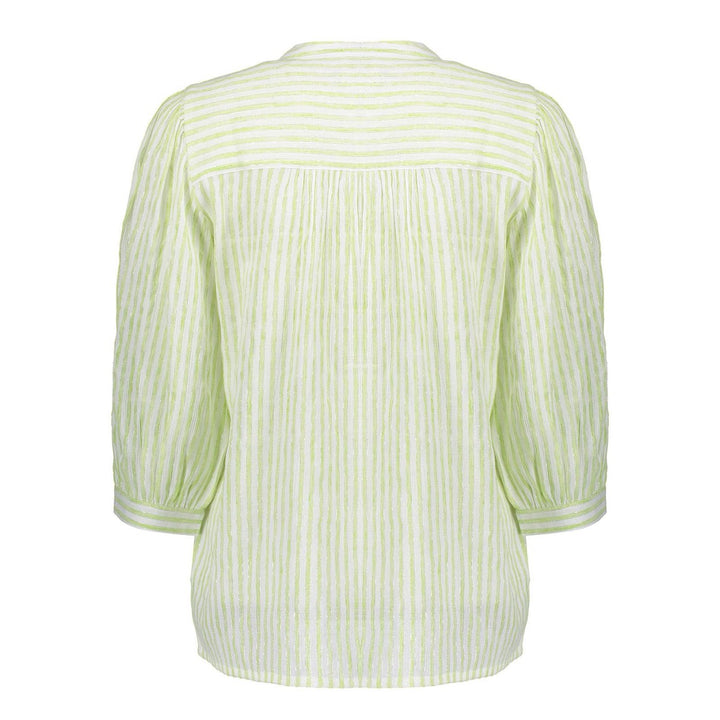 Blouse Striped With Lurex - Groen Dessin