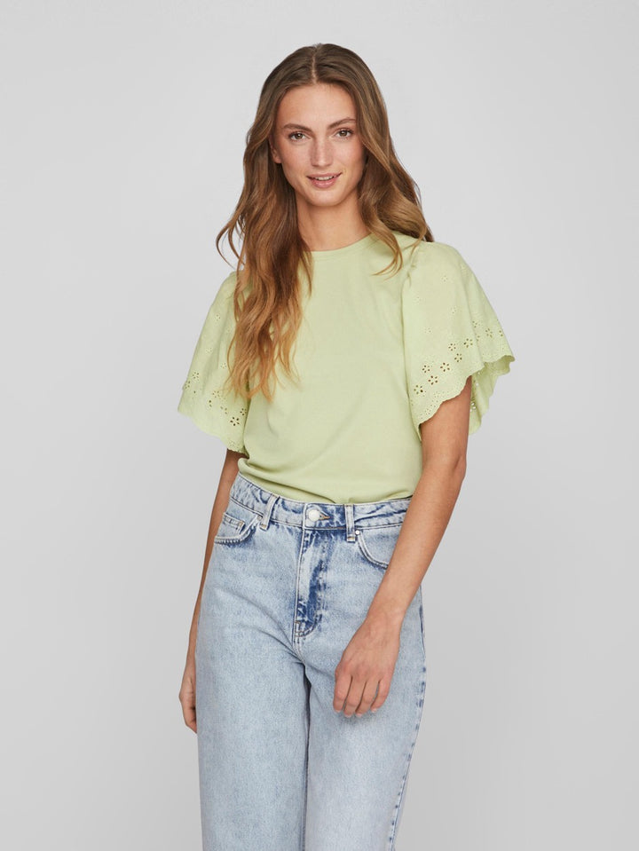 Vilala O-neck S/s Top/su - Mint