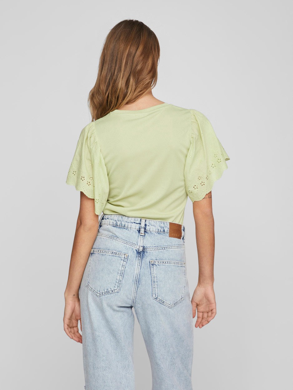 Vilala O-neck S/s Top/su - Mint