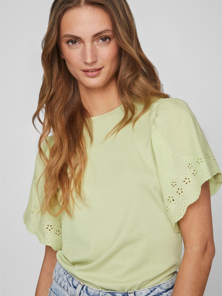 Vilala O-neck S/s Top/su - Mint