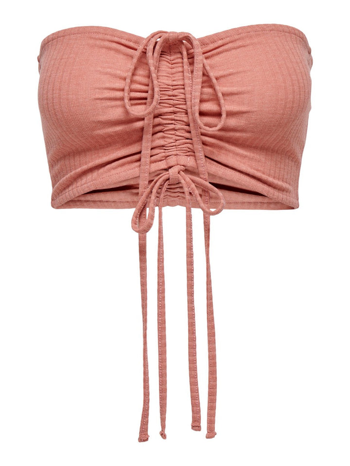 Onlemma Halterneck Rouching Top Nn - Zalm/peach