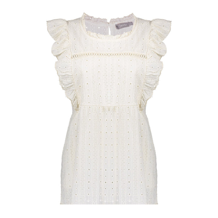 Top Crochet Ruffles - Off-white