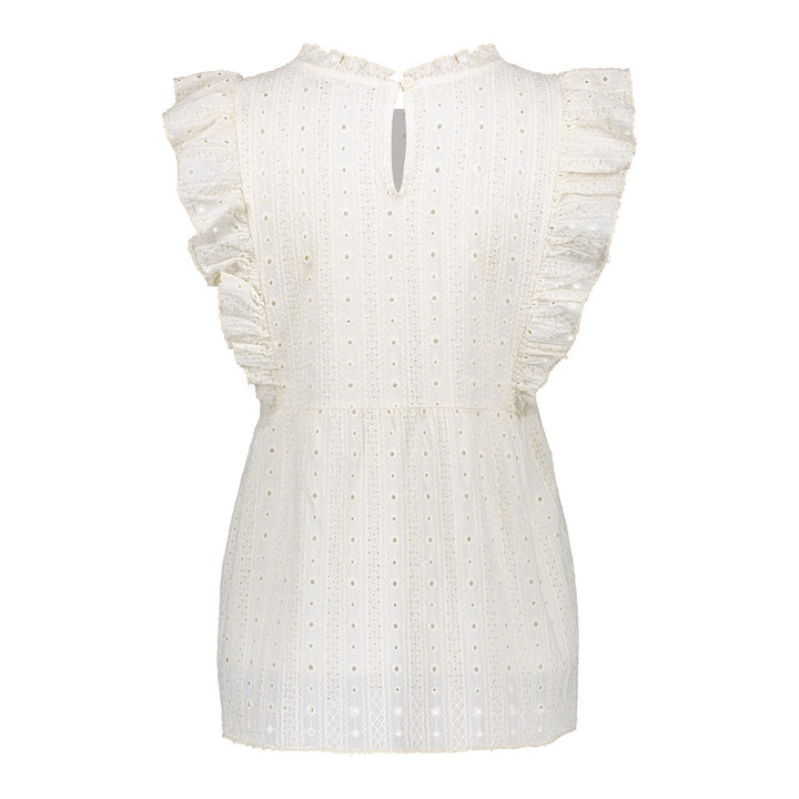 Top Crochet Ruffles - Off-white