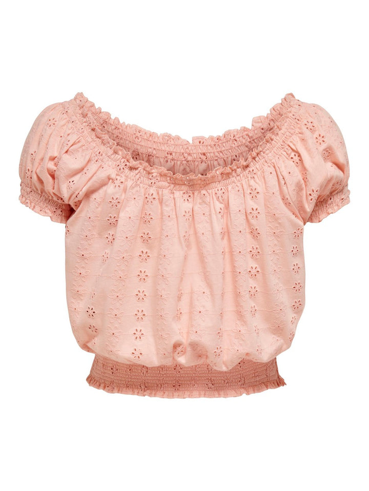 Onlnila S/s Top Jrs - Zalm/peach