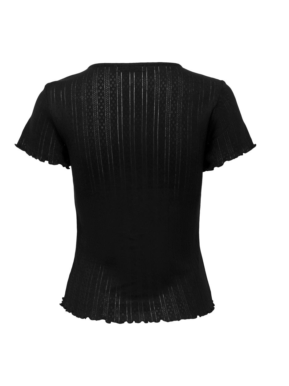 Onlcarlotta S/s Top Jrs Noos - Zwart