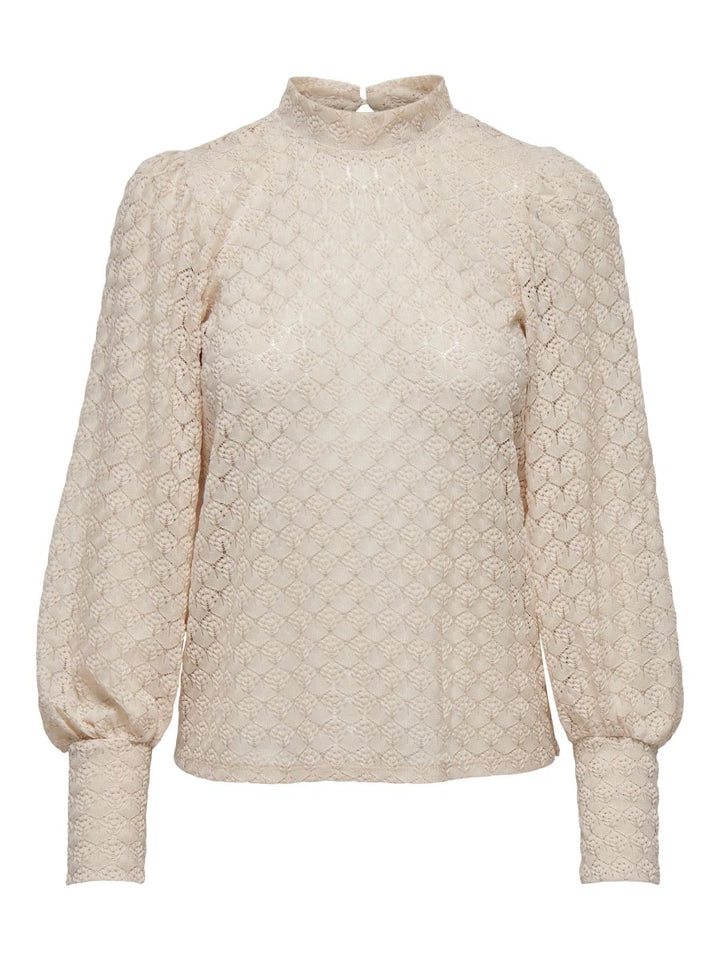 Jdyavery L/s Lace Top Jrs Noos - Off-white