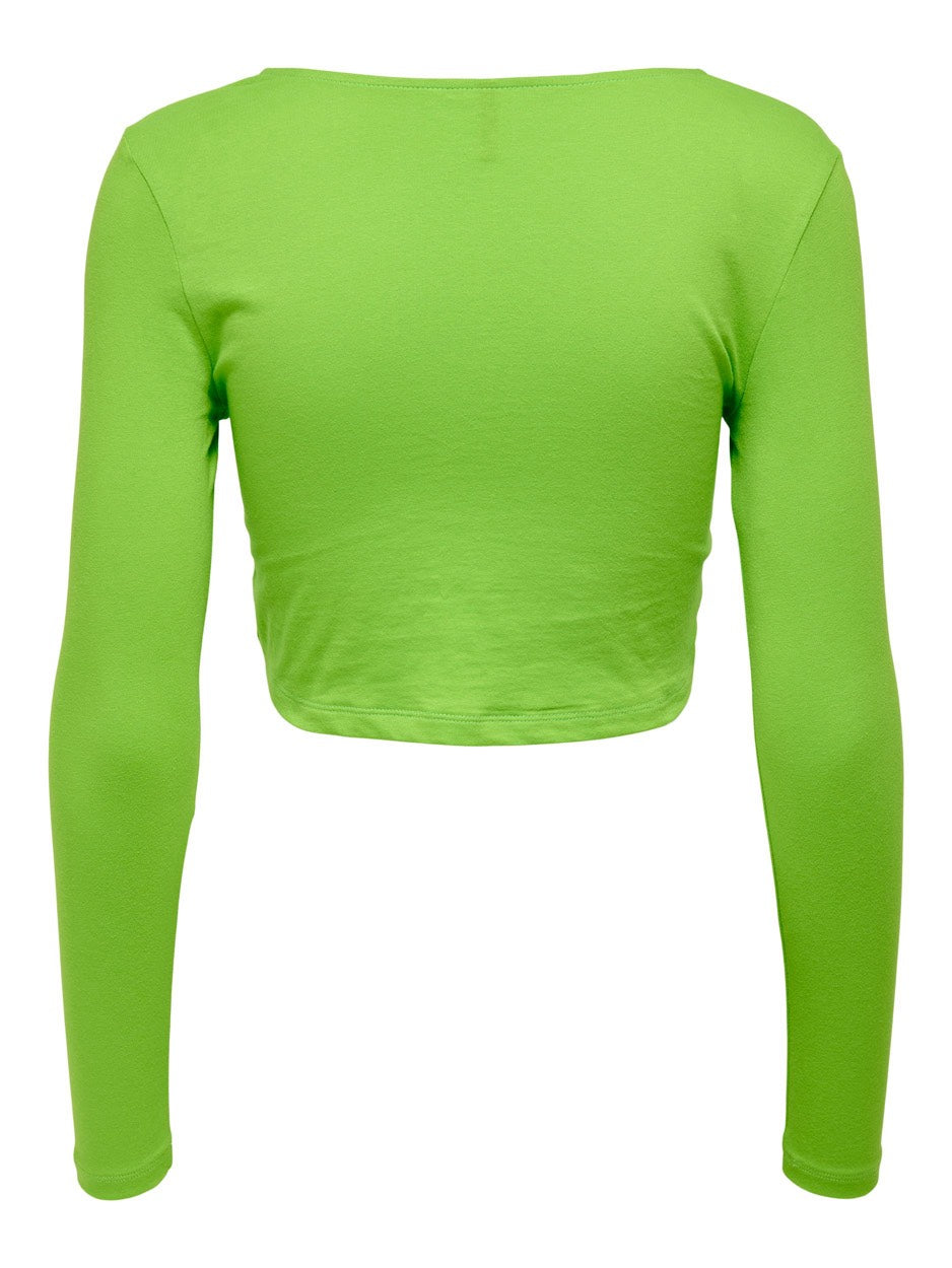 Onljasmin L/s Twist V-neck Top Jrs - Groen