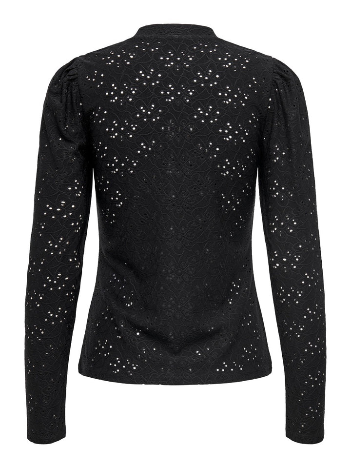 Onlsmilla L/s Puff Top Cs Jrs - Zwart