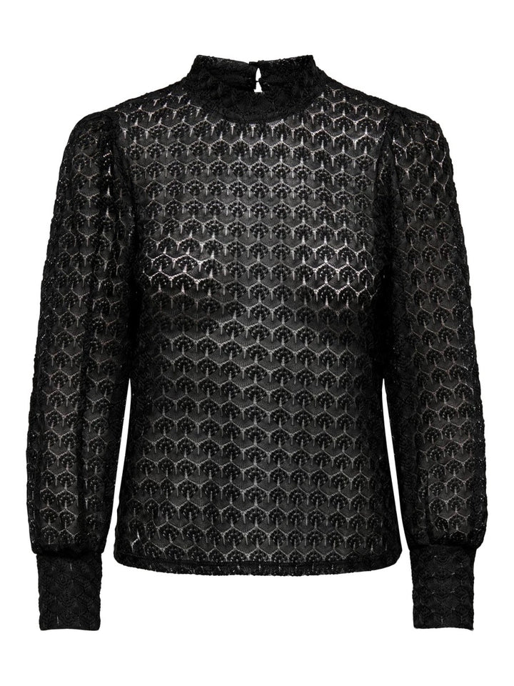 Jdyavery L/s Lace Top Jrs Noos - Zwart