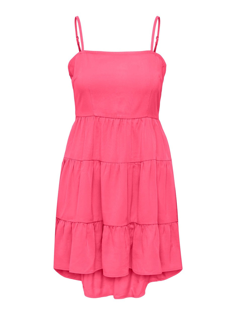 Onlaris Life Short Strap Dress Pnt - Roze