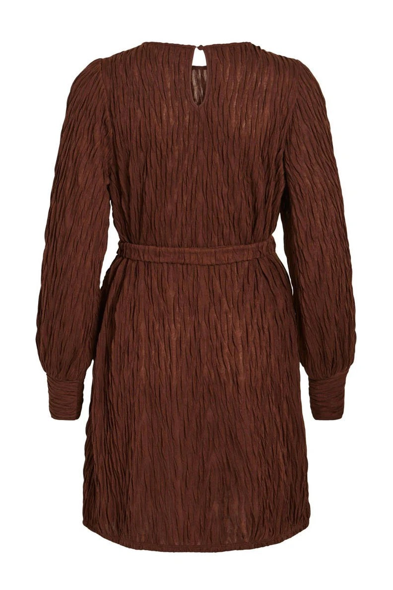 Viplisso L/s Dress/su - Cognac