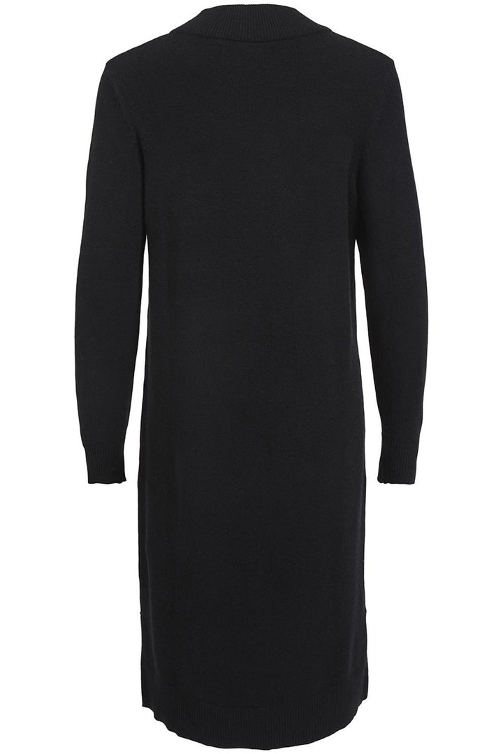 Viril Crew Neck L/s Midi Dress - No - Zwart