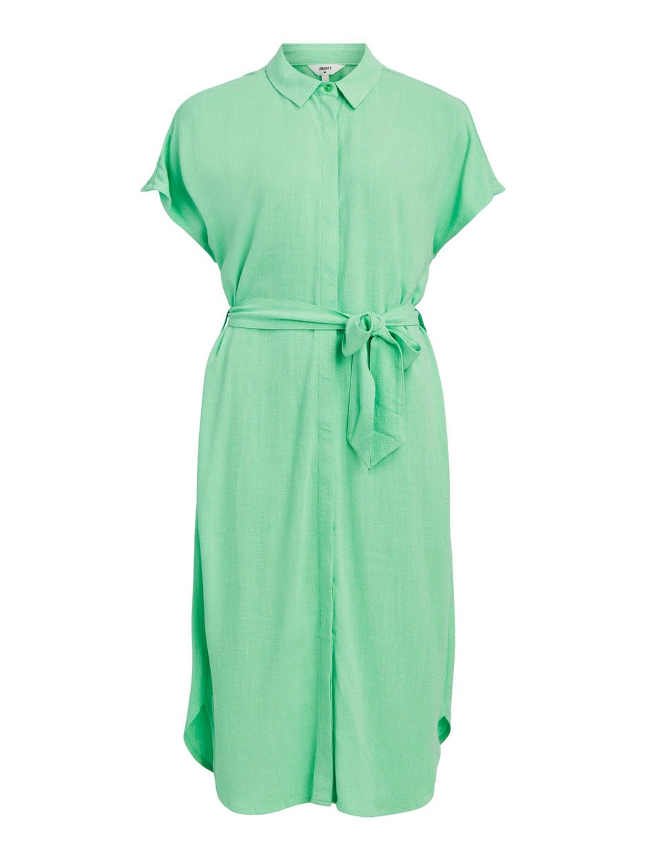 Objsanne Adil Shirt Dress Noos - Groen