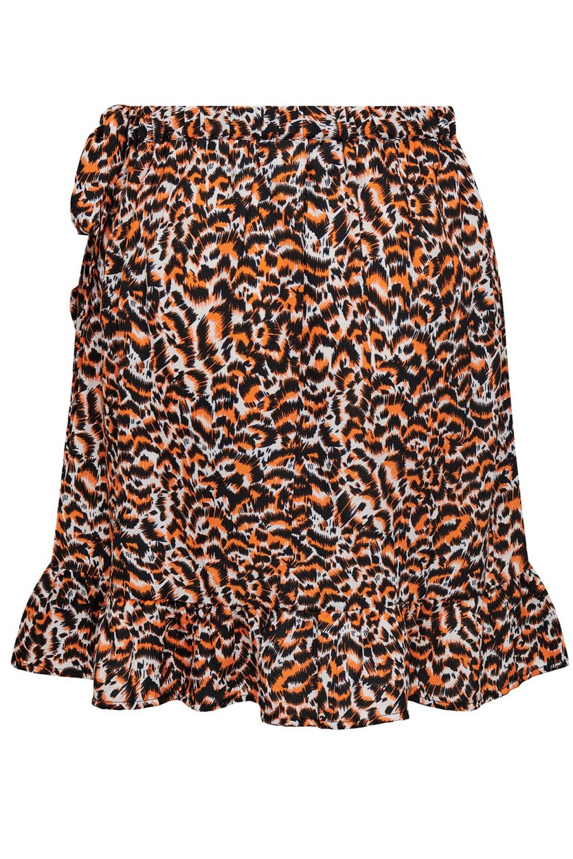 Onljanet Fake Wrap Skirt Cs Ptm - Oranje Dessin