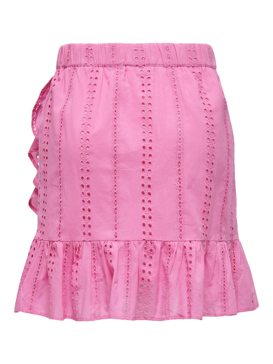 Onldonna Short Emb Skirt Wvn - Pink