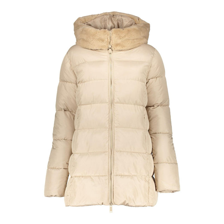 Jacket Fake Fur Hood Eco-aware - Zand