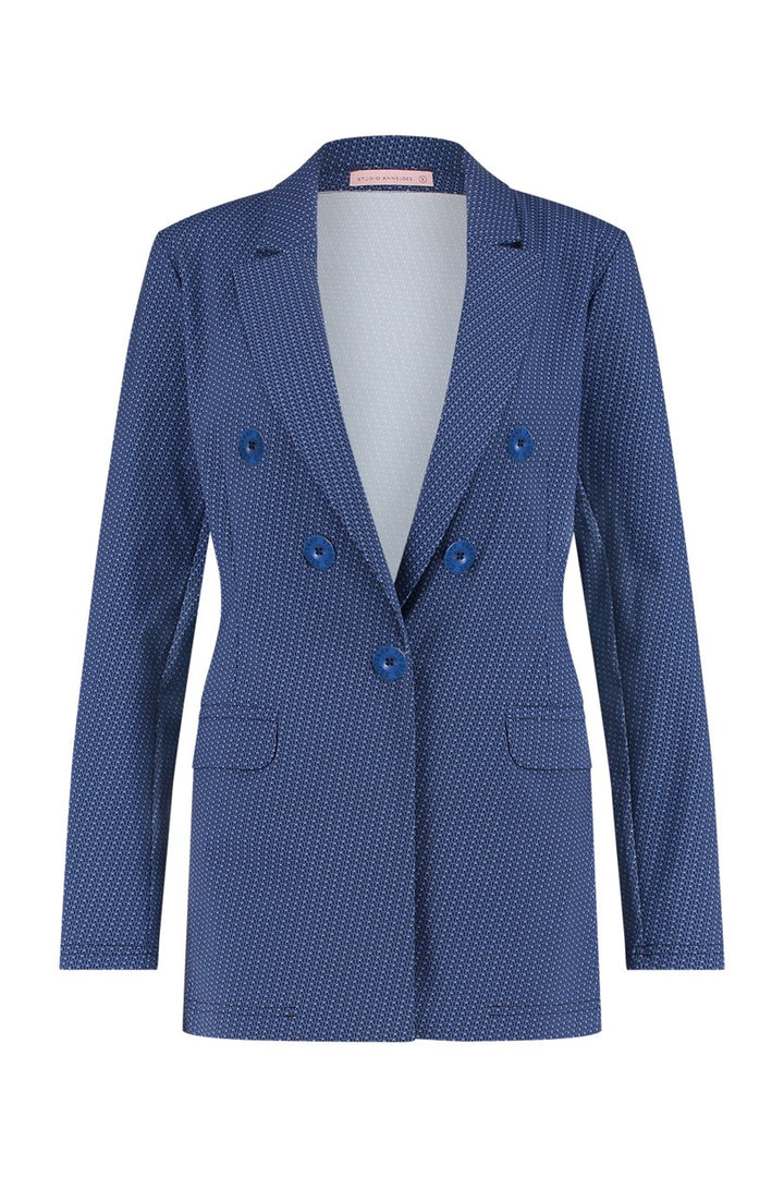 Orsin Graphic Blazer - Blauw Dessin