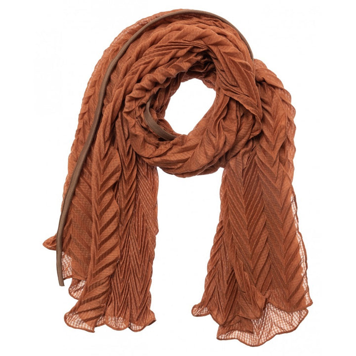 Pleated Scarf - Roest