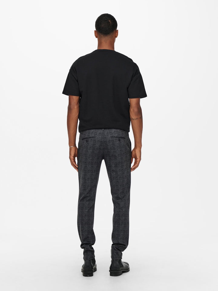 Onsmark Check Pants Hy Gw 9887 Noos - Zwart Dessin