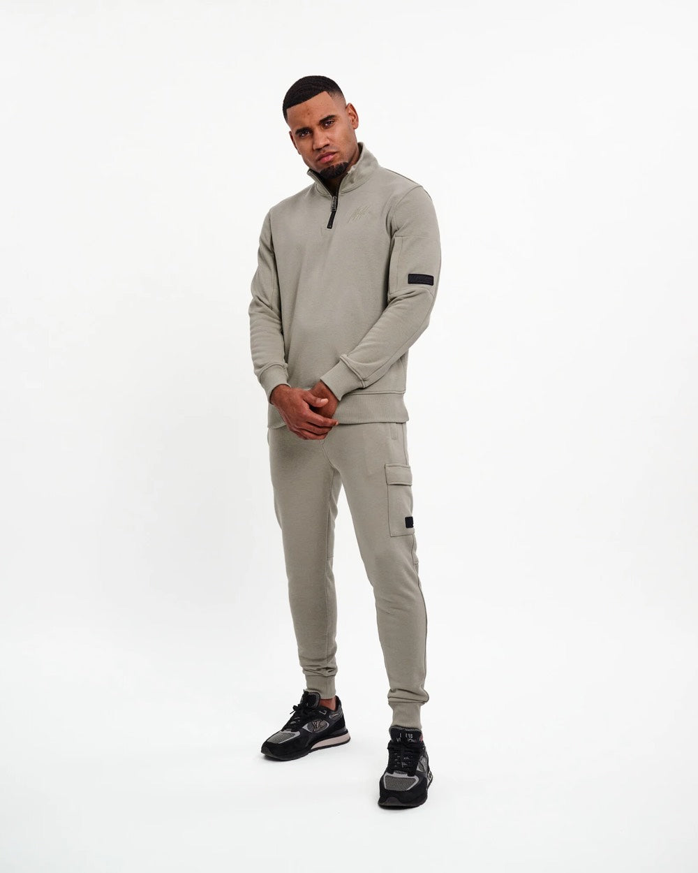 Pocket Quarter Zip - Olijf