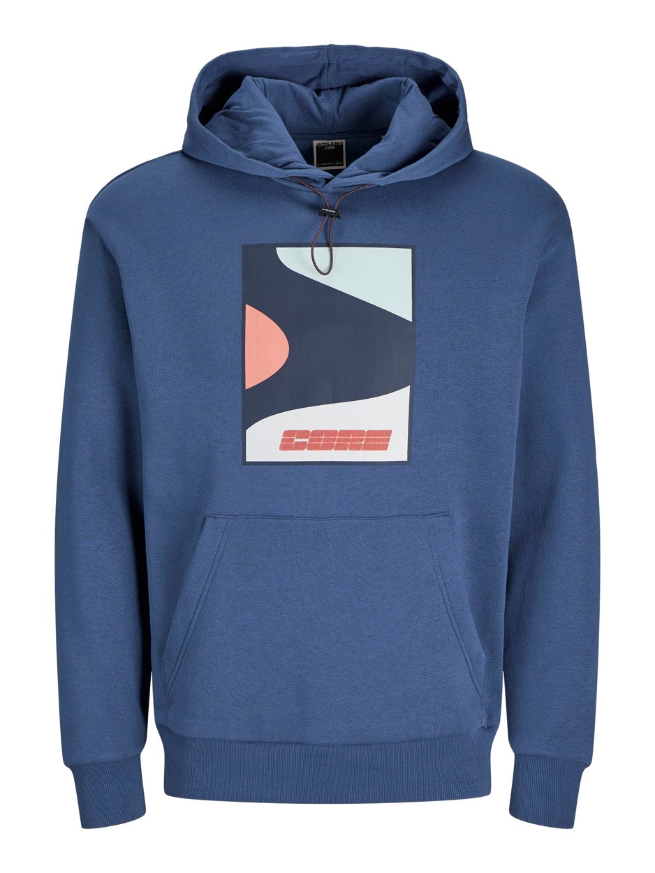 Jcofast Print Sweat Hood Smu - Blauw