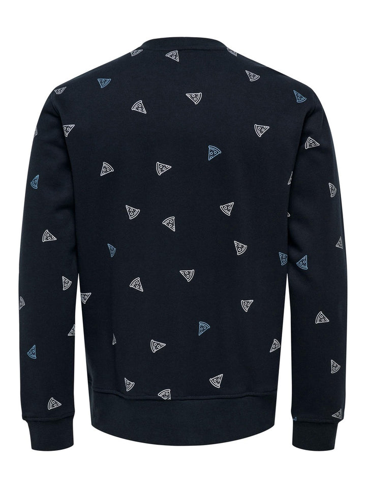 Onsbernard Reg Ditsy Crew Neck - Navy